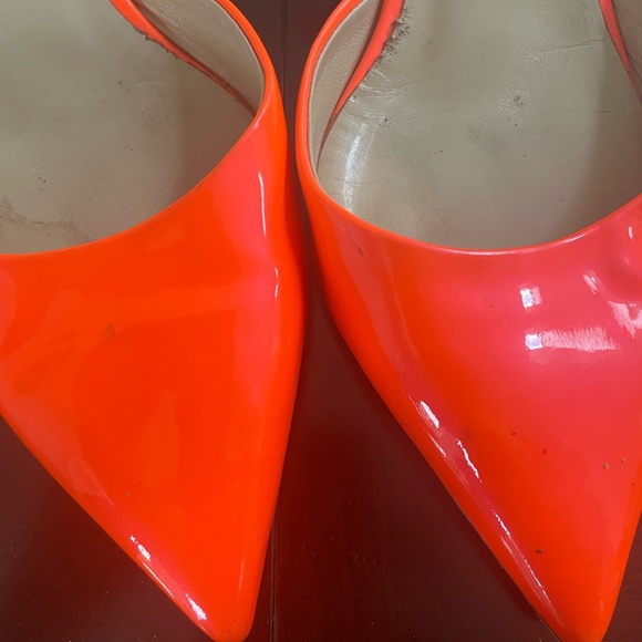 Hot orange Jimmy Choo sling backs authentic sz 38 - Picture 4 of 6